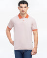 Men's Rust & White Polo Shirt - EMTPS24-075