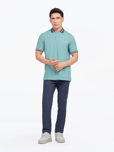 Men's Sea Green Polo Shirt - EMTPS5-004