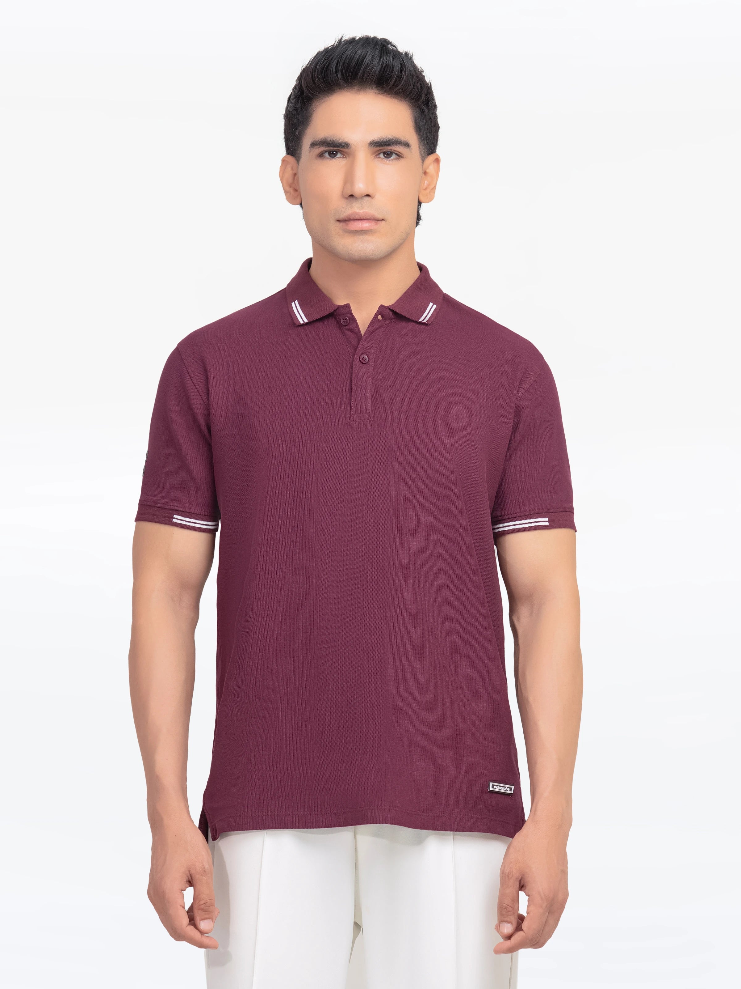 Men's Dark Plum Polo Shirt - EMTPS5-007