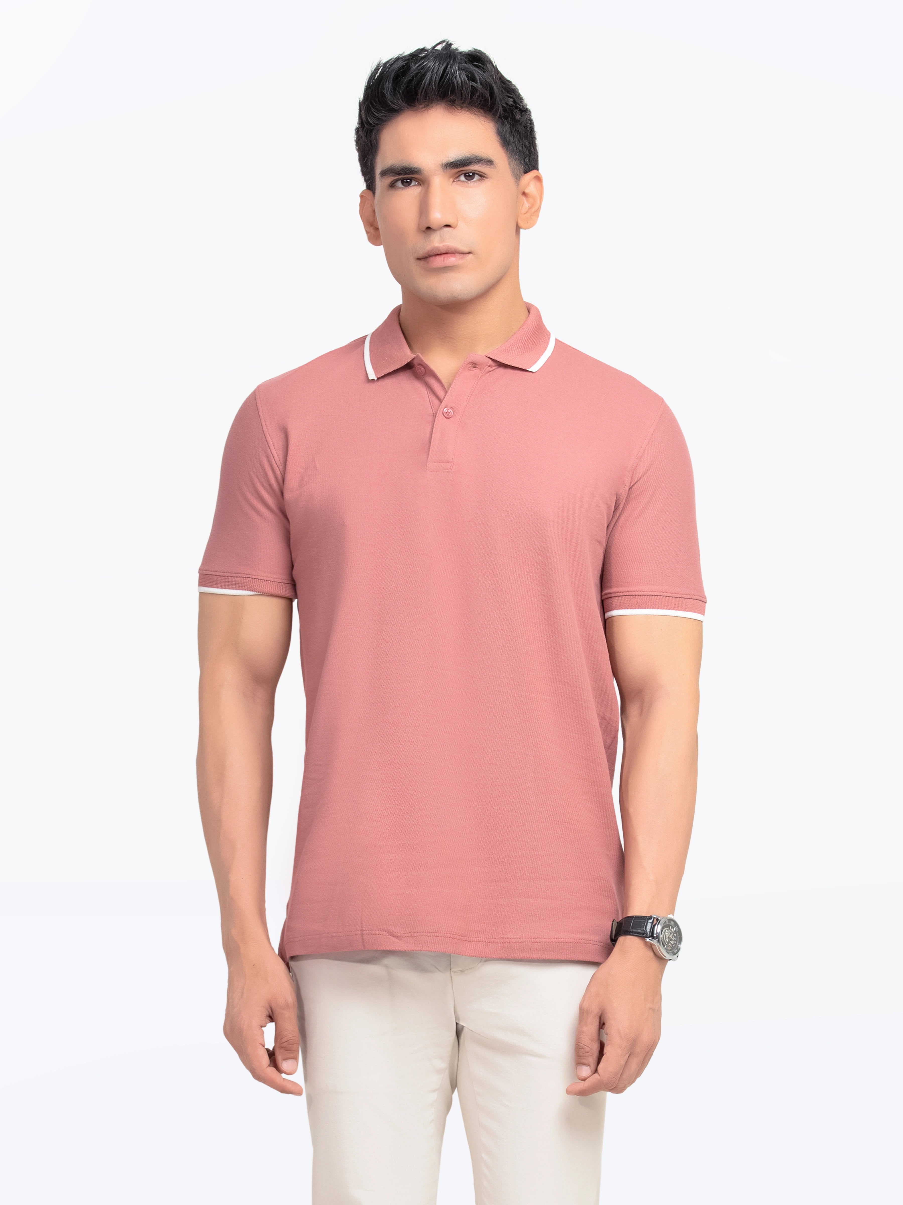 Men's Dusty Rose Polo Shirt - EMTPS5-043