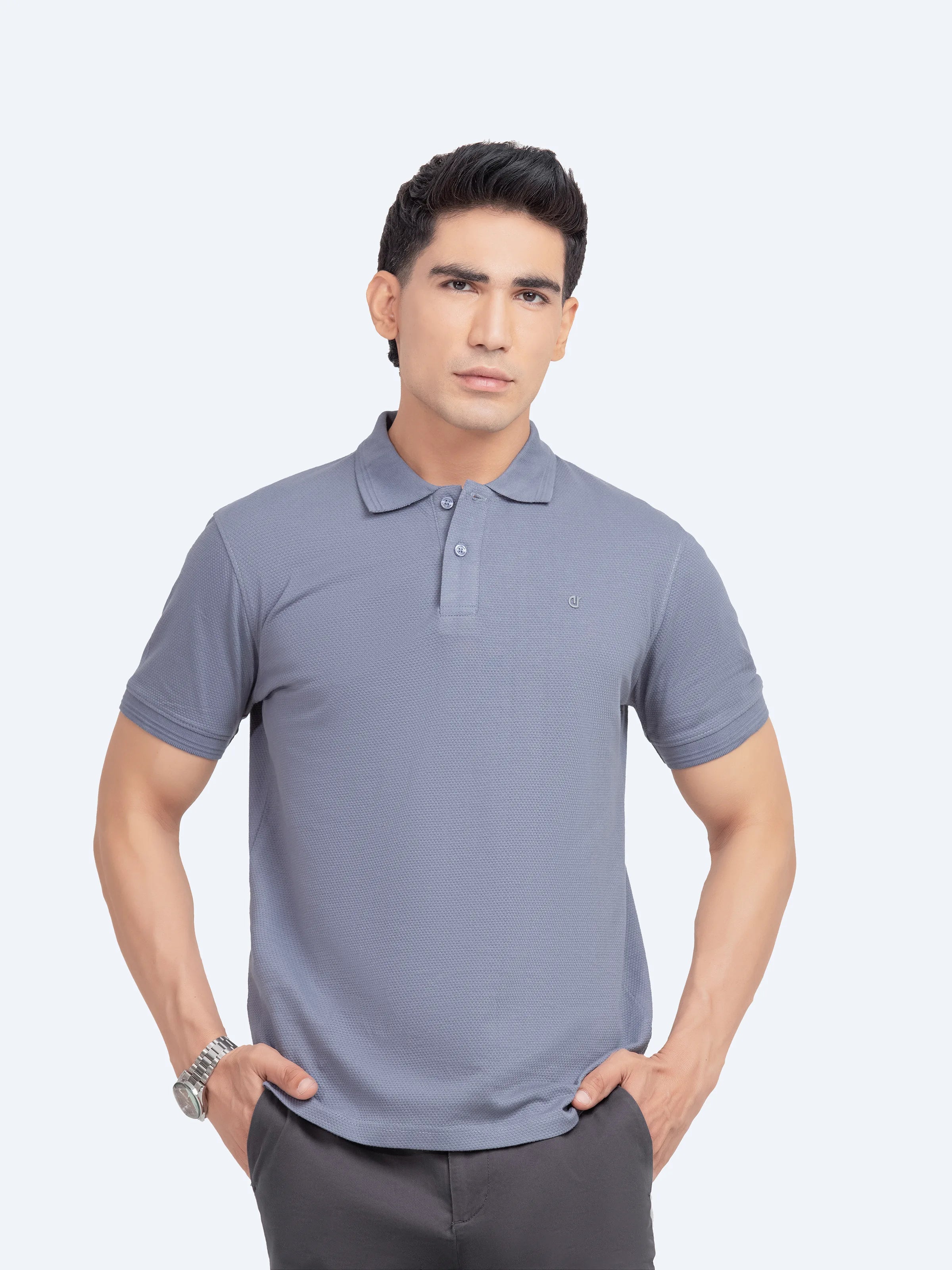 Men's Dark Grey Polo Shirt - EMTPS5-064