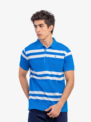 Men's Blue & White Polo Shirt - EMTPS5-101
