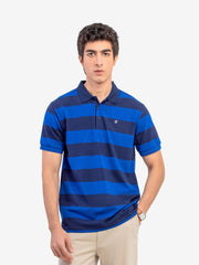 Men's Blue & Navy Polo Shirt - EMTPS5-106