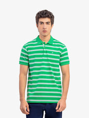 Men's White & Green Polo Shirt - EMTPS5-108