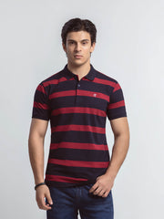 Men's Maroon & Navy Polo Shirt - EMTPS6-052