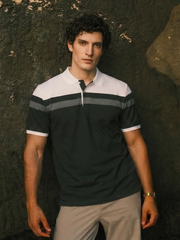 Men's Black & White Polo Shirt - EMTPS6-059