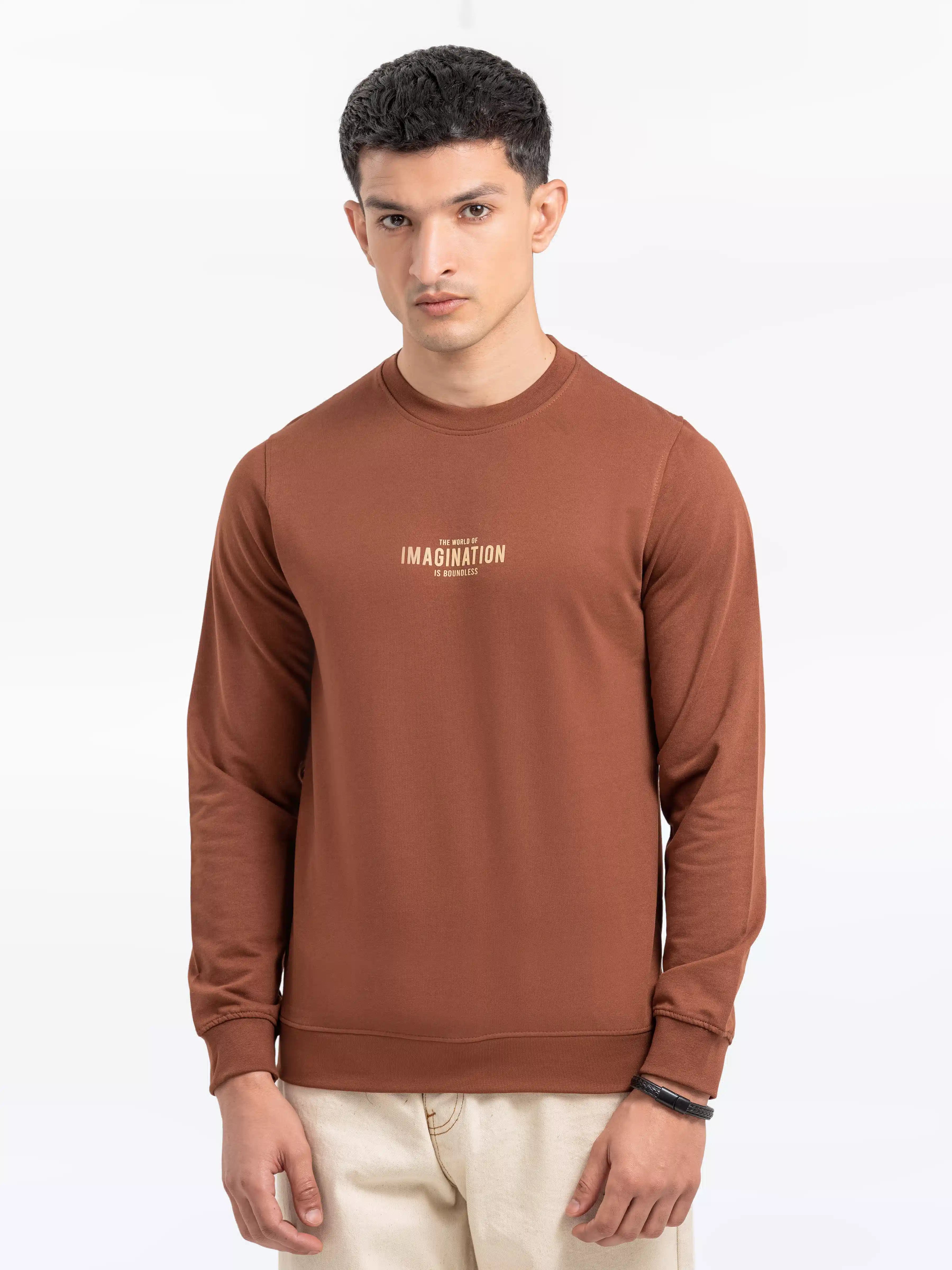 Men's Dark Brown Sweatshirt - EMTSS24-006