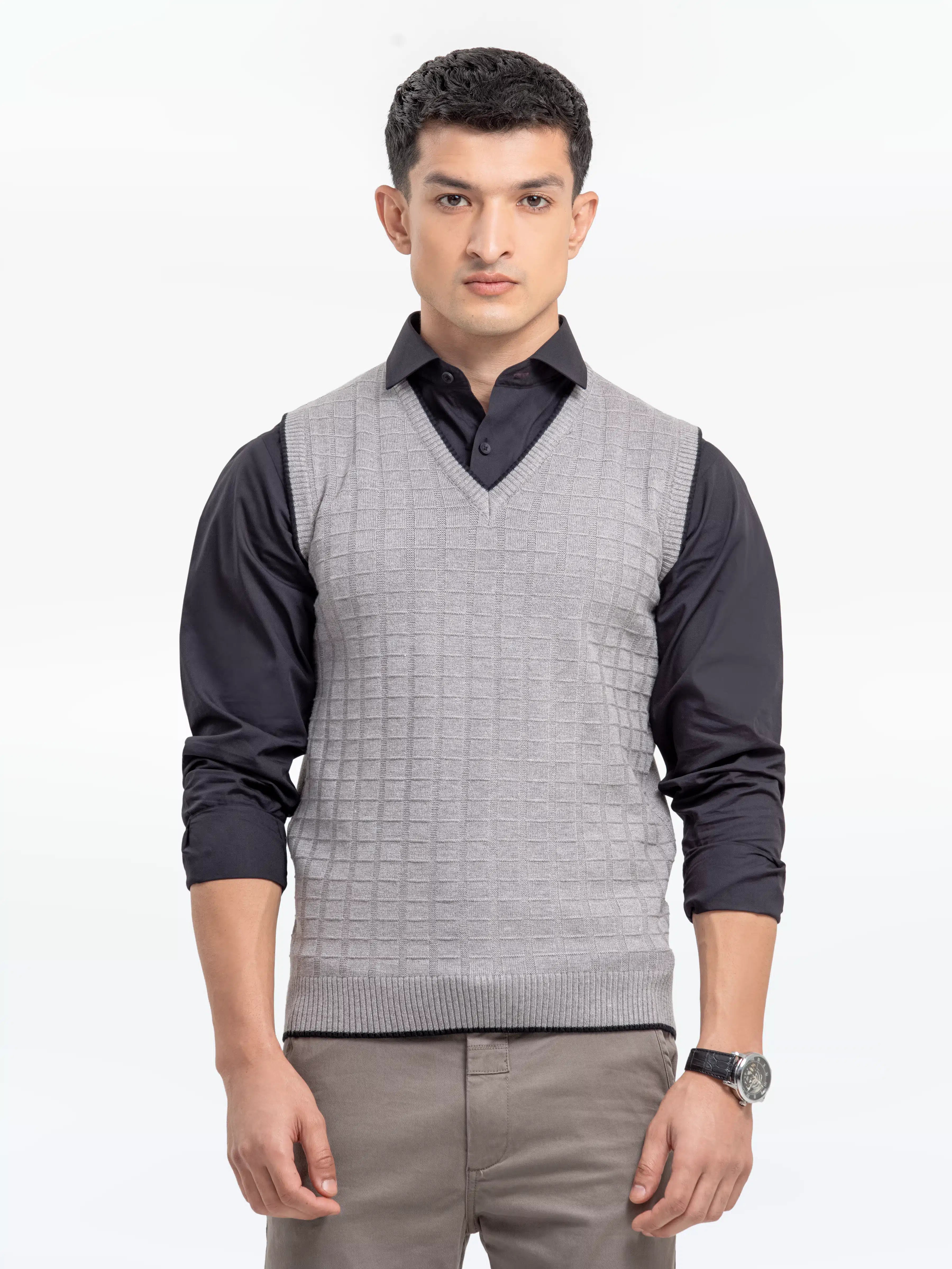 Men's Grey Sweater - EMTSWT24-007