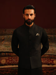 Men's Charcoal Waist Coat - EMTWCP5-35980