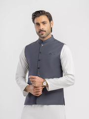 Men's Charcoal Waist Coat - EMTWCP5-35989