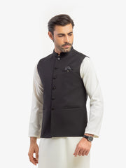 Men's Black Waist Coat - EMTWCP5-35998