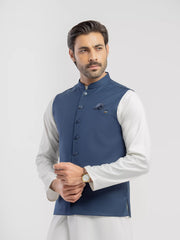 Men's Navy Blue Waist Coat - EMTWCP5-36000