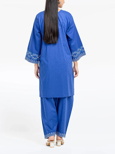 Pret 2Pc Embroidered Dobby Shirt Trouser - EWTKE24-80131ST