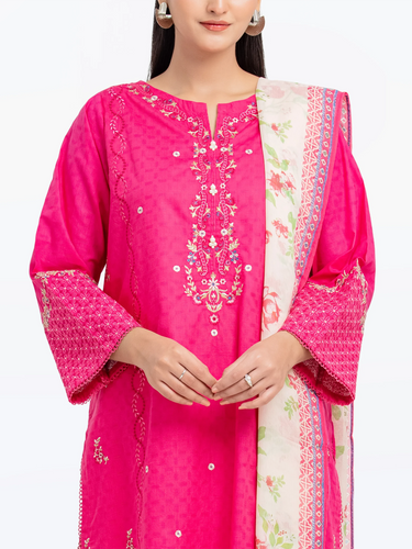 Pret 3Pc Embroidered Dobby Suit - EWTKE24-81342-3P