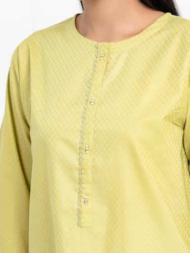 Pret 2Pc Embroidered Dobby Shirt Trouser - EWTKE24-81448ST