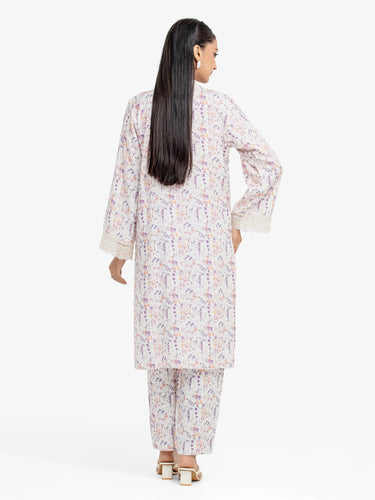 Pret 2Pc Embroidered Raw Silk Shirt Trouser - EWTKE24-81510ST