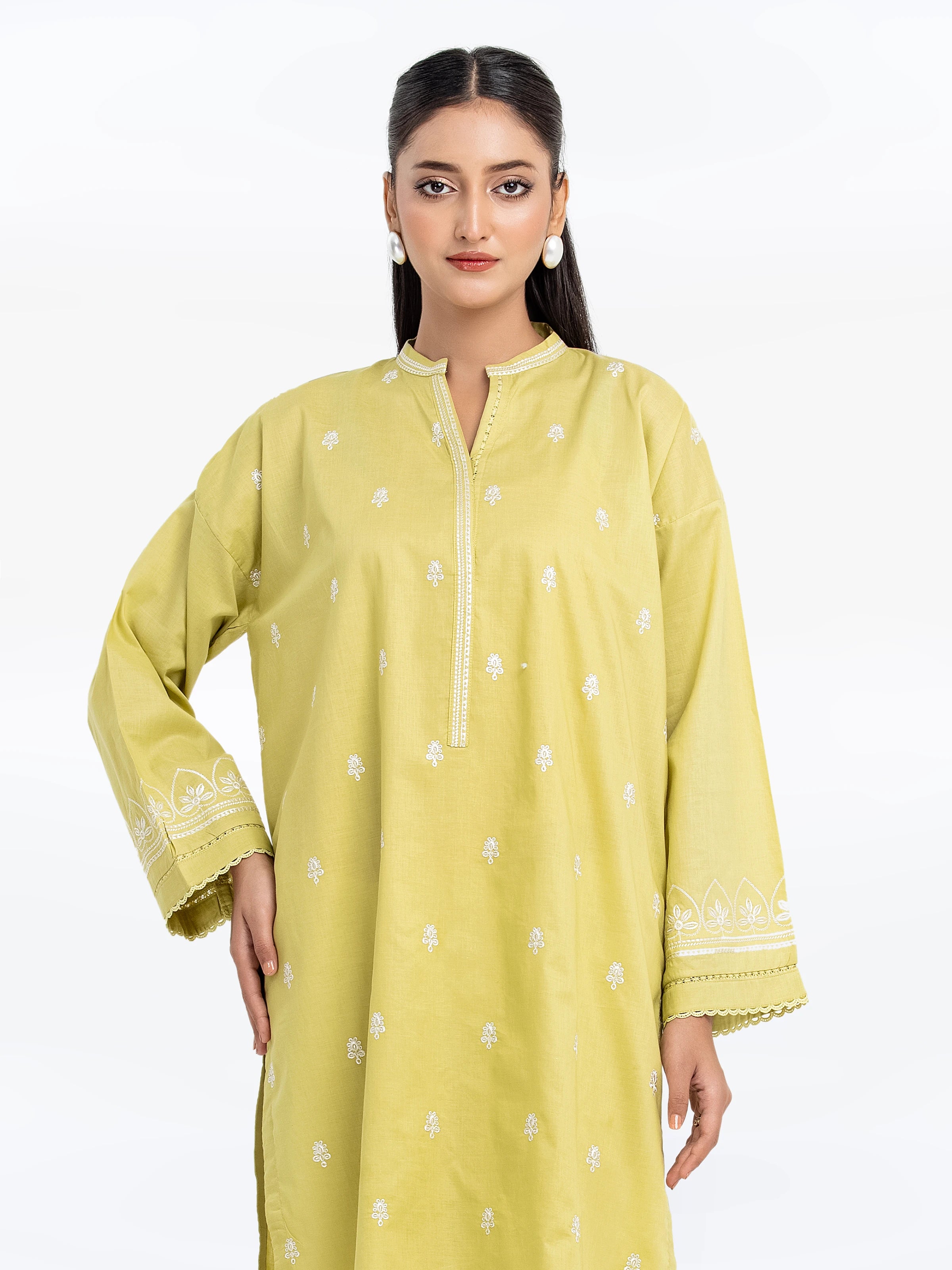 Pret 1Pc Embroidered Cambric Shirt - EWTKE25-81606S