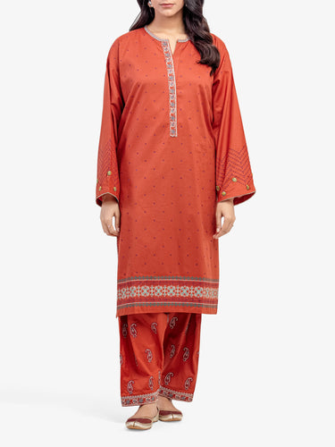 Pret 2Pc Embroidered Cambric Shirt Trouser - EWTKE5-81620ST