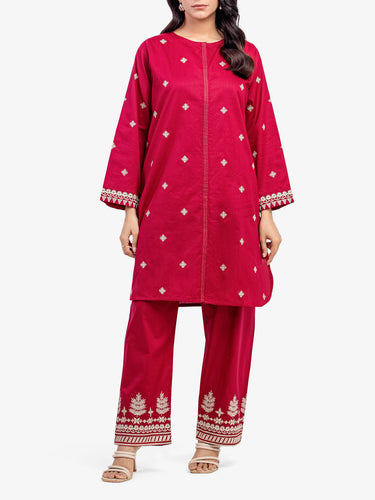 Pret 2Pc Embroidered Cambric Shirt Trouser - EWTKE5-81621ST