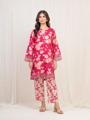 Pret 2Pc Embroidered Self Jacquard Shirt Trouser - EWTKE5-81692ST