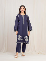 Pret 2Pc Embroidered Lawn Slub Shirt Trouser - EWTKE5-82103ST