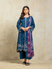 Pret 3Pc Embroidered Lawn Slub Suit - EWTKE5-82107-3P