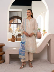 Pret Embroidered Slub Lawn Suit - EWTKE5-82409-3P