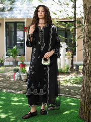 Embroidered Viscose Suit - EWTKED6-86212-3P