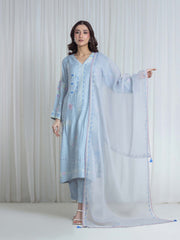 Embroidered Blended Suit - EWTKED6-86213-3P