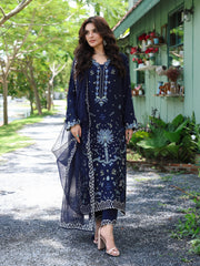 Embroidered Viscose Suit - EWTKED6-86216-3P