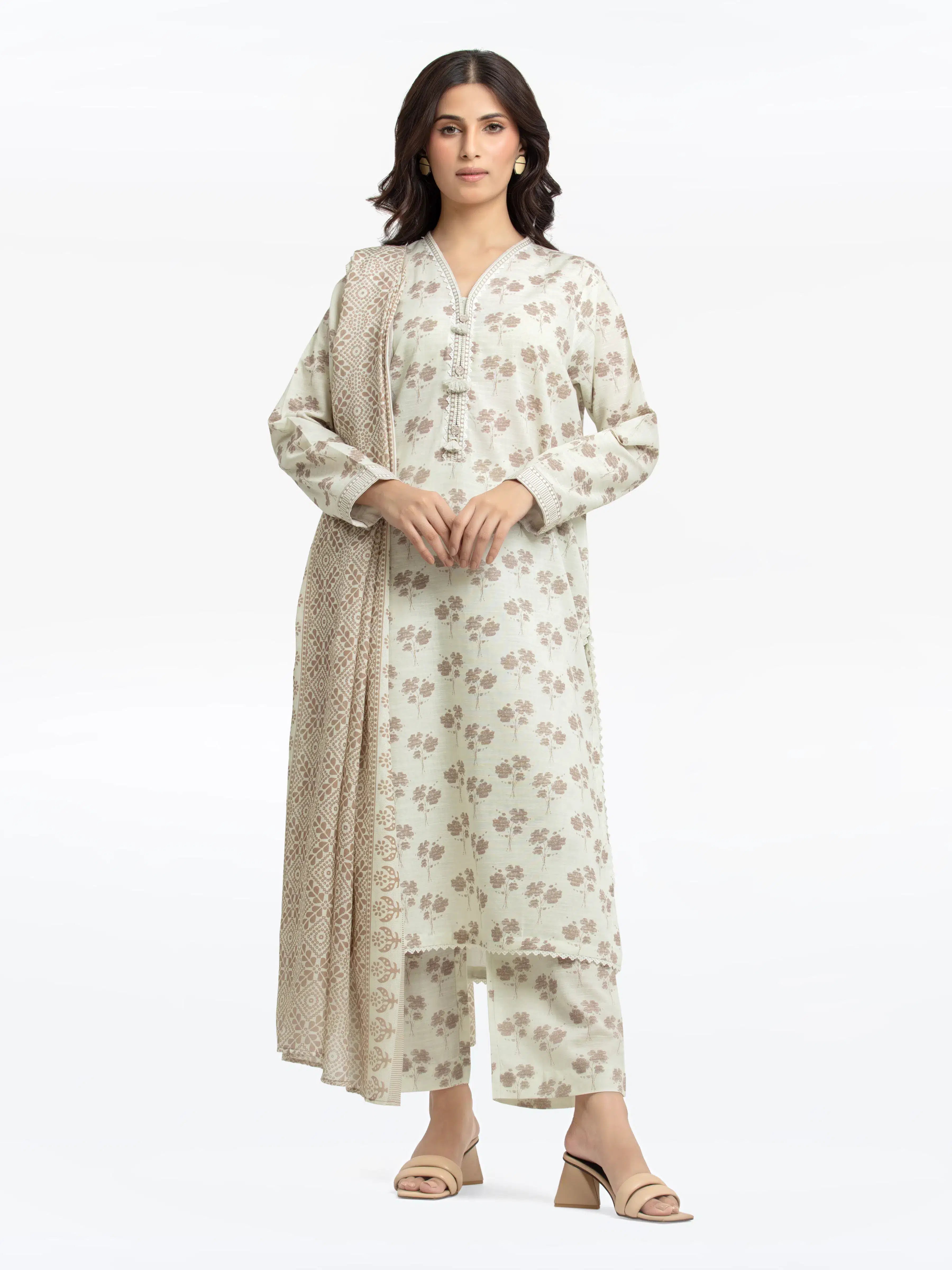 Pret 3Pc Printed Khaddar Suit - EWTKP24-81361-3P