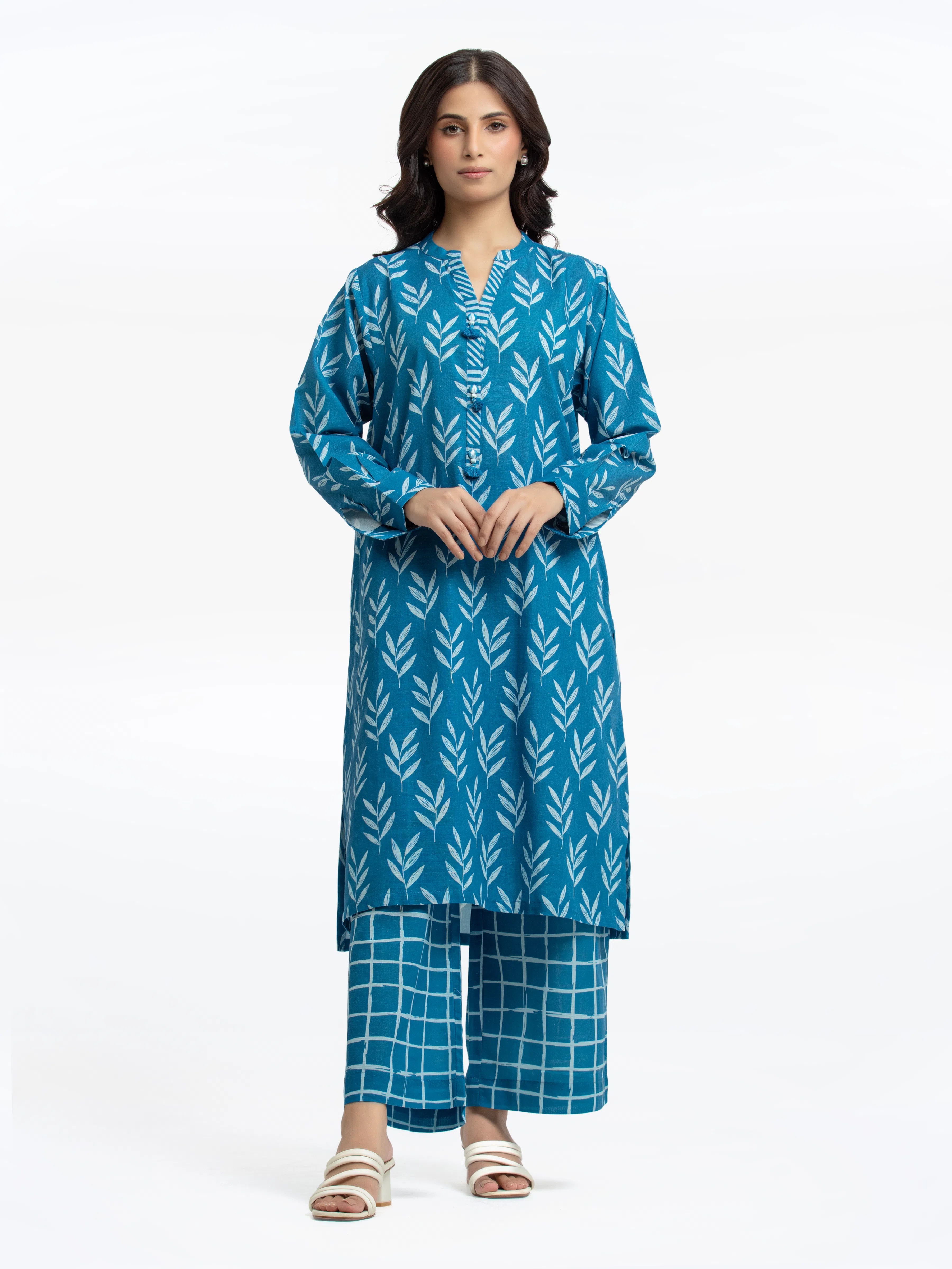 Pret 2Pc Printed Khaddar Shirt Trouser - EWTKP24-81391ST