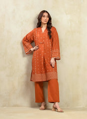 Pret 2Pc Printed Lawn Slub Shirt Trouser - EWTKP5-81738ST