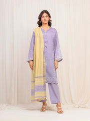 Pret 3Pc Printed Lawn Slub Suit - EWTKP5-81739-3P