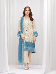 Pret 3Pc Printed Lawn Slub Suit - EWTKP5-81743-3P