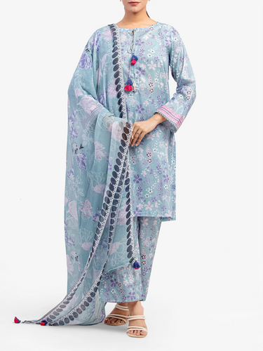 Pret 3Pc Printed Lawn Suit - EWTKP5-81997-3P