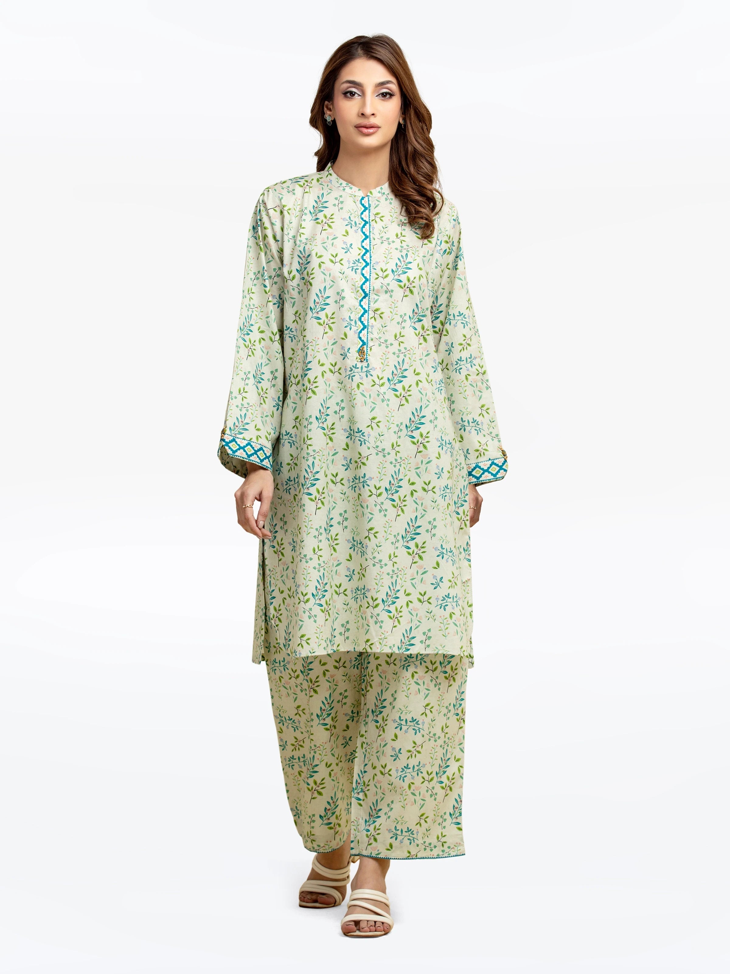 Pret 2Pc Printed Cambric Shirt Trouser - EWTKP5-82127ST