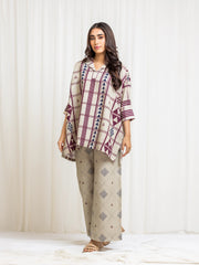 Pret 2Pc Printed Khaddar Shirt Trouser - EWTKP5-84090ST