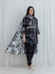 Printed Khaddar Suit - EWTKP6-86541-3P
