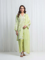 Embroidered Silk Suit - EWTPLED6-00062-3P