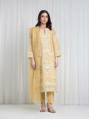 Embroidered Net Suit - EWTPLED6-00077-3P