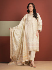 Unstitched Block Print Cambric Suit - EWU5M1-036-3P