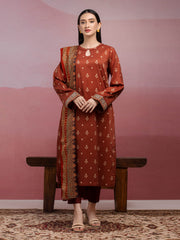 Printed Khaddar Shirt - EWU5M3-116S