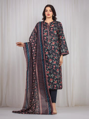 Unstitched Printed Zari Lawn Suit - EWU6M6-011-3P