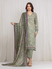 Printed Zari Lawn Suit - EWU6M6-017-3P