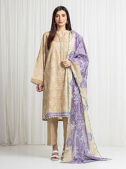 Printed Zari Lawn Suit - EWU6M6-057-3P