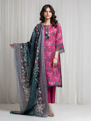 Printed Zari Lawn Suit - EWU6M6-059-3P