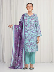Printed Zari Lawn Suit - EWU6M6-064-3P
