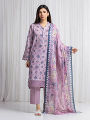 Printed Zari Lawn Suit - EWU6M6-067-3P