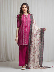 Printed Zari Lawn Suit - EWU6M6-081-3P